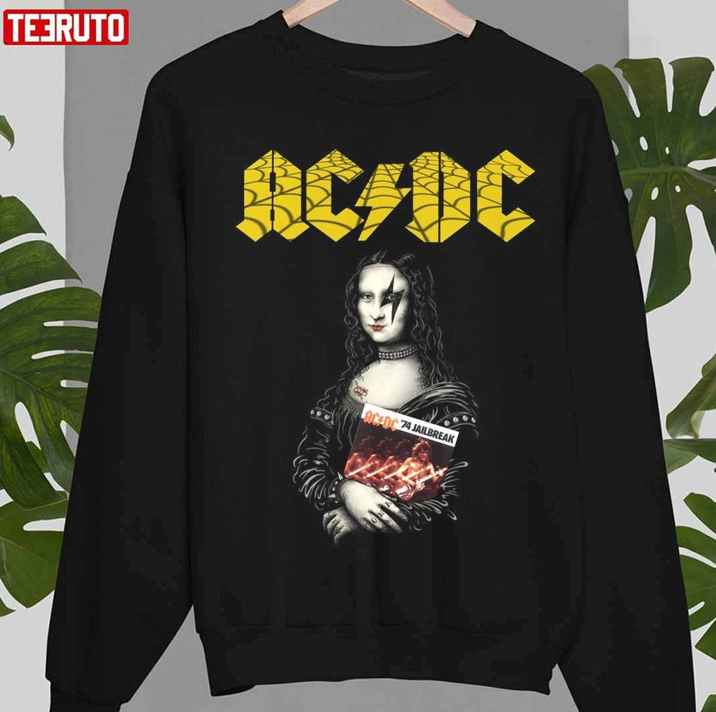 Monalisa Loves Rock The Acdc Band Design Unisex Sweatshirt - T-Shirt, Sweatshirt, Hoodie