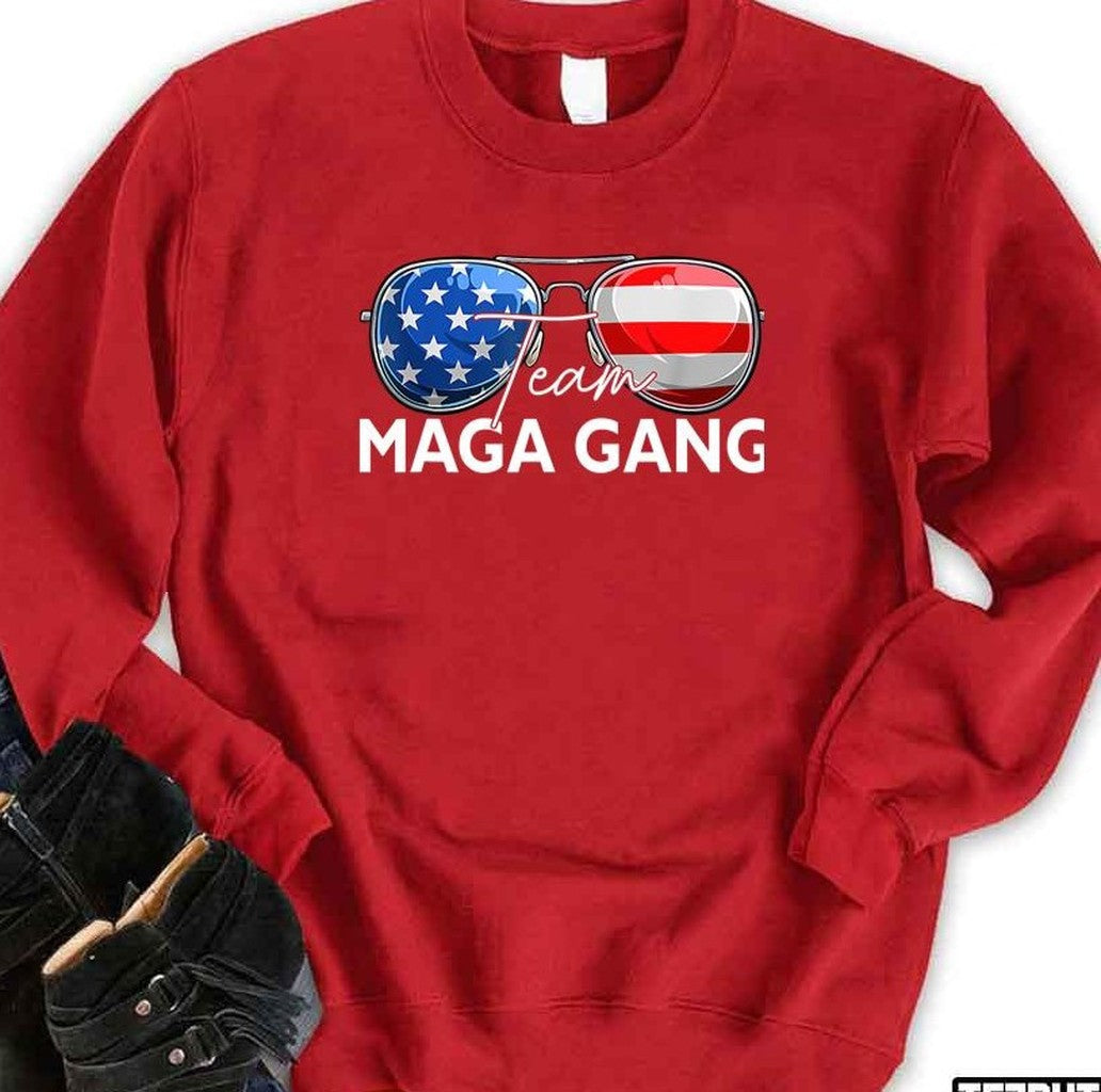 Pro Trump Patriot Team Maga Gang Unisex Sweatshirt - T-Shirt, Sweatshirt, Hoodie