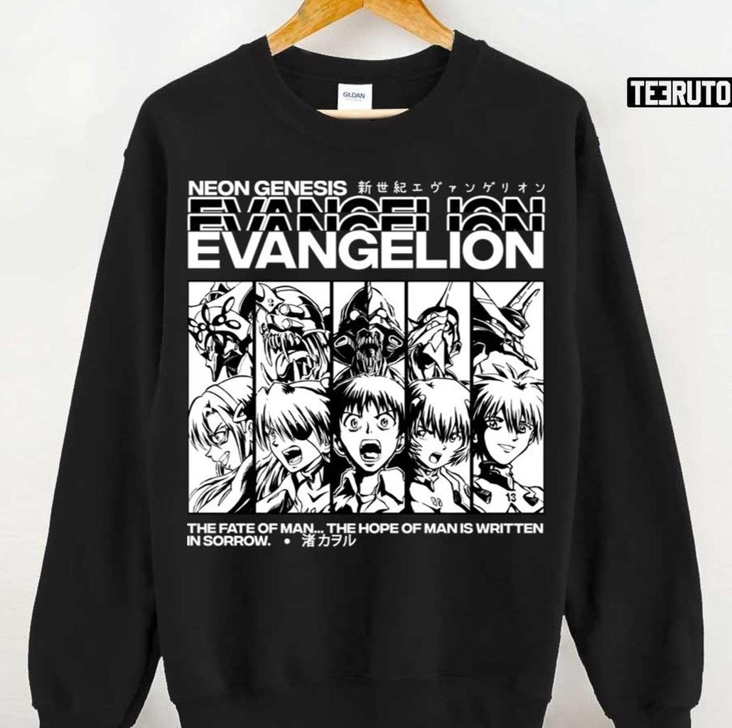 Neon Genesis Evangelion Pilots Back Unisex Sweatshirt - T-Shirt, Sweatshirt, Hoodie