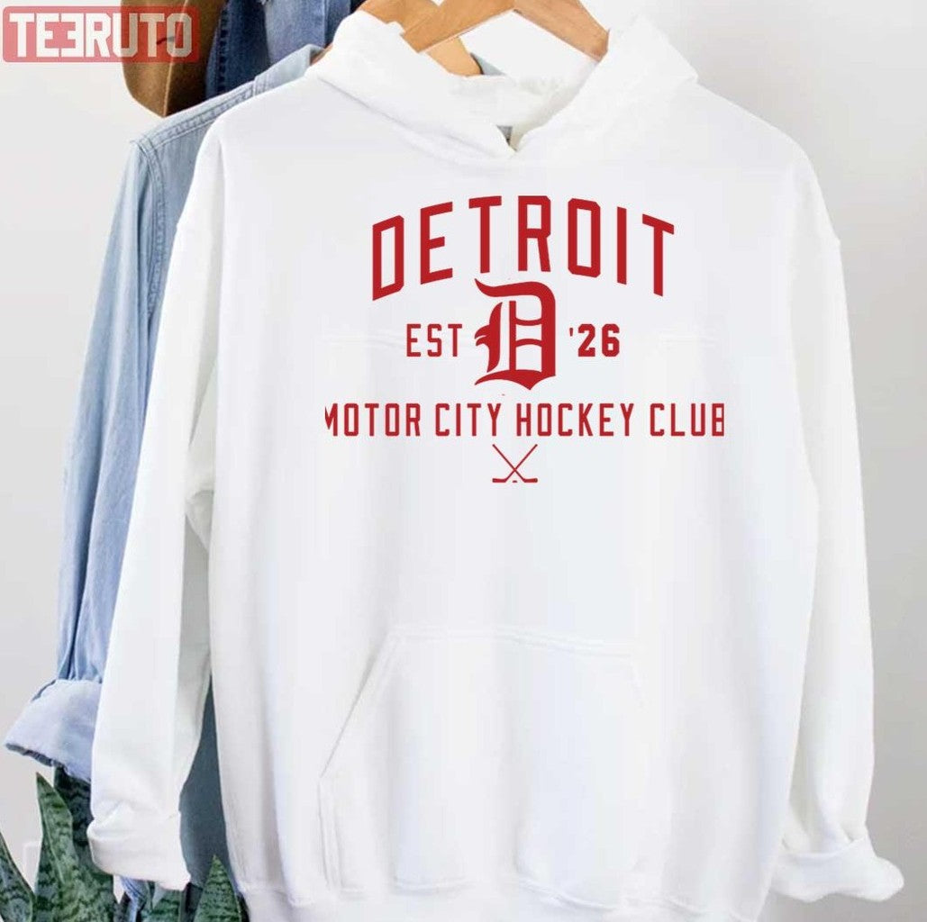 Motor City Hockey Ii Detroit Red Wings Unisex Hoodie - T-Shirt, Sweatshirt, Hoodie