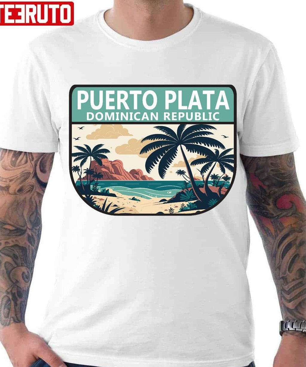 Puerto Plata Dominican Republic Retro Emblem Unisex T-Shirt - T-Shirt, Sweatshirt, Hoodie
