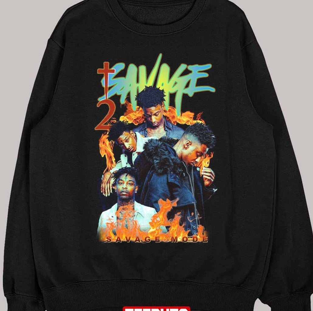 21 Savage Bootleg T Shirt 90s Vintage Unisex Sweatshirt - T-Shirt, Sweatshirt, Hoodie