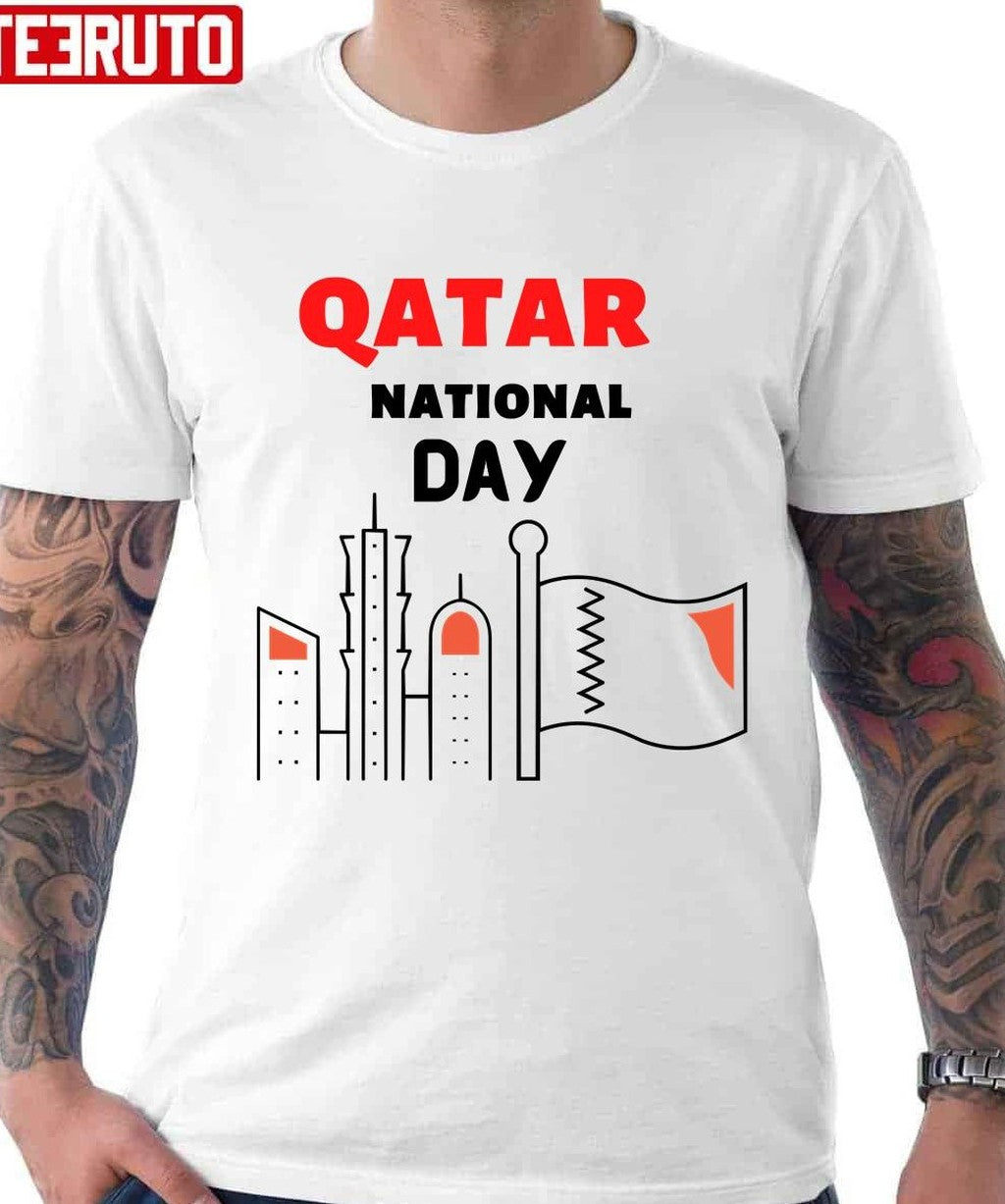 Qatar National Day Flag Unisex T-Shirt - T-Shirt, Sweatshirt, Hoodie