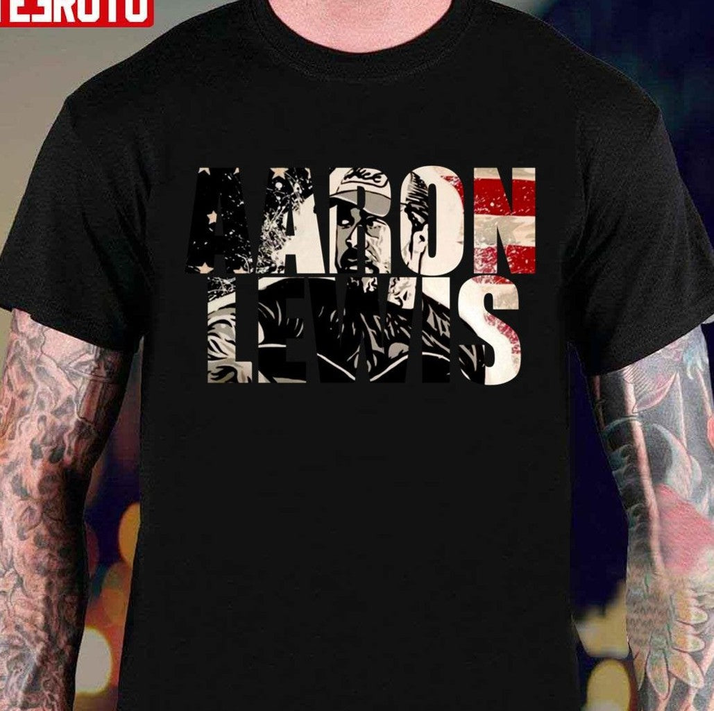 Popular Singer Aaron Lewis American Flag Graphic Unisex T-Shirt - T-Shirt, Sweatshirt, Hoodie