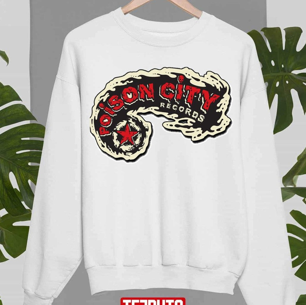 Poison City Records Logo Band Christmas Unisex Sweatshirt - T-Shirt, Sweatshirt, Hoodie