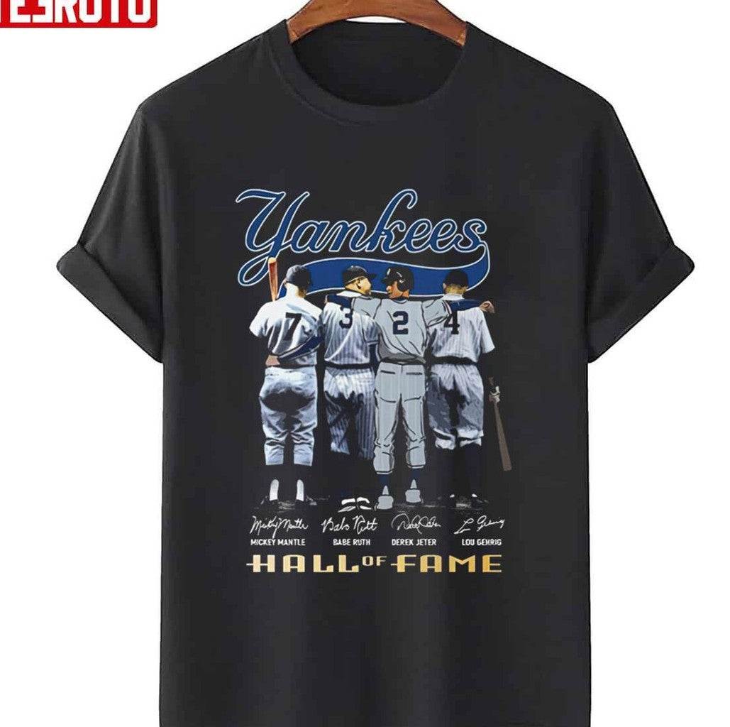 New York Yankees Teams Hall Of Fame Signatures Unisex T-Shirt - T-Shirt, Sweatshirt, Hoodie