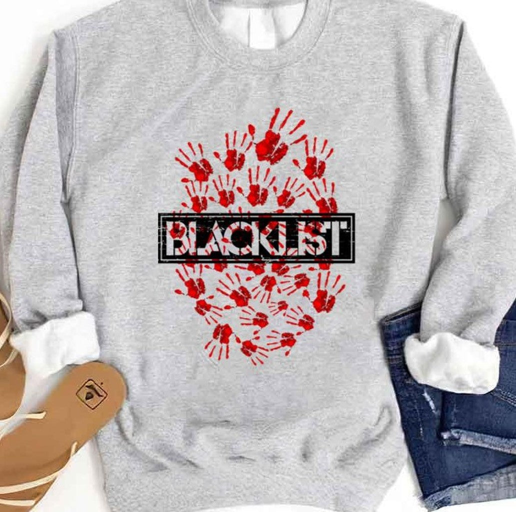 Red Blood Handprints The Design Blacklist Unisex Sweatshirt - T-Shirt, Sweatshirt, Hoodie