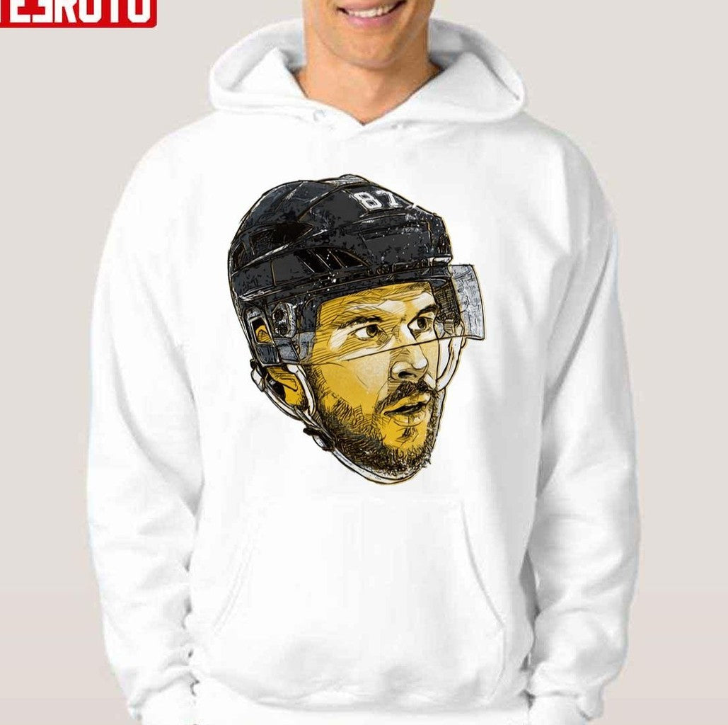 Number 87 Pittsburgh Penguins Sidney Crosby Bust Unisex Hoodie - T-Shirt, Sweatshirt, Hoodie