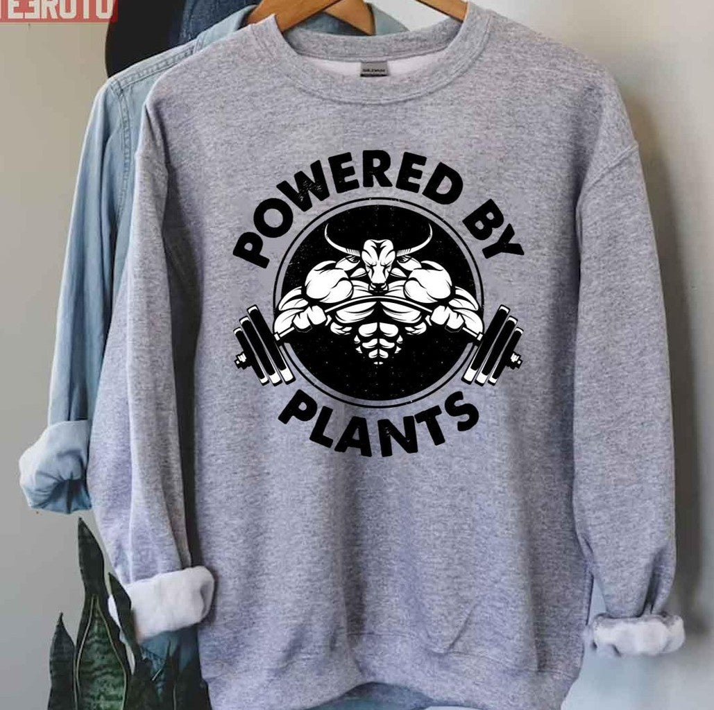 Plant Powered Vegan Workout Unisex Sweatshirt - T-Shirt, Sweatshirt, Hoodie