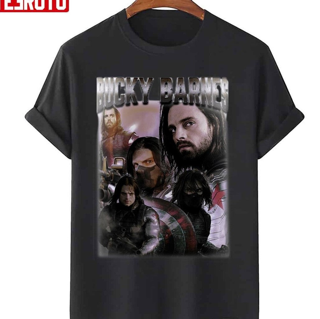 Retro Bucky Barnes Sebastian Stan Winter Soldie America Homage Unisex T-Shirt - T-Shirt, Sweatshirt, Hoodie