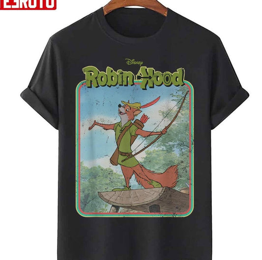 Animal Fox Robin Hood Vintage Cartoon Unisex T-Shirt - T-Shirt, Sweatshirt, Hoodie