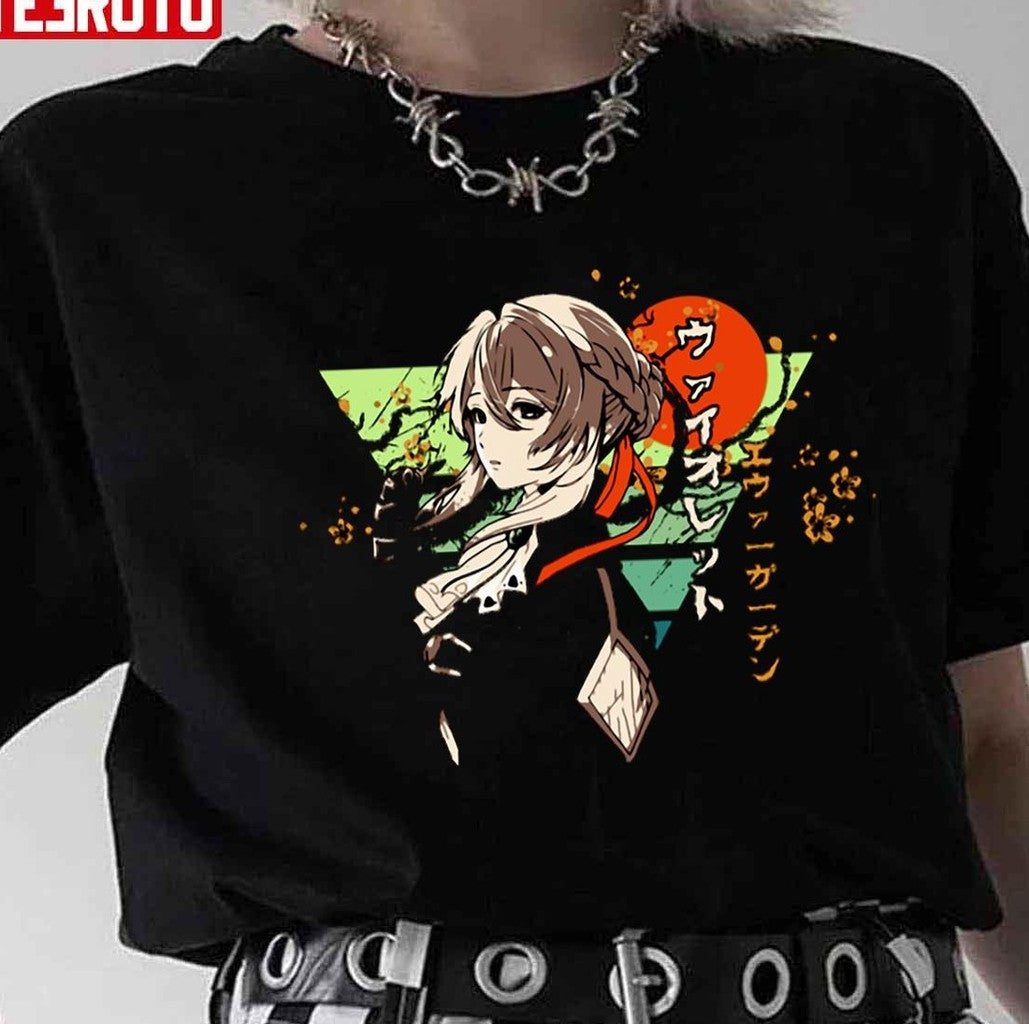 Pretty Anime Girl Violet Evergarden Japan Unisex T-Shirt - T-Shirt, Sweatshirt, Hoodie