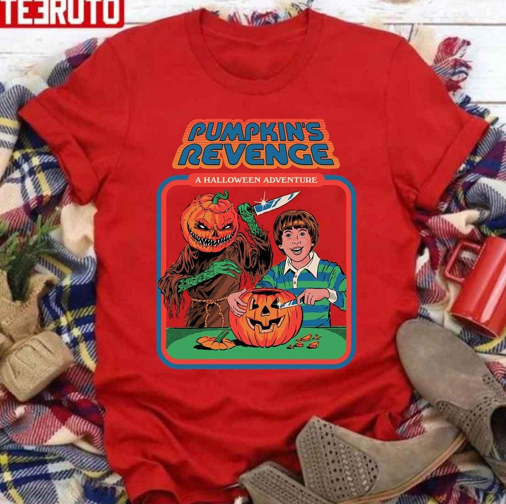 Pumpkins Revenge Funny Vintage Kids Art Unisex T-Shirt - T-Shirt, Sweatshirt, Hoodie