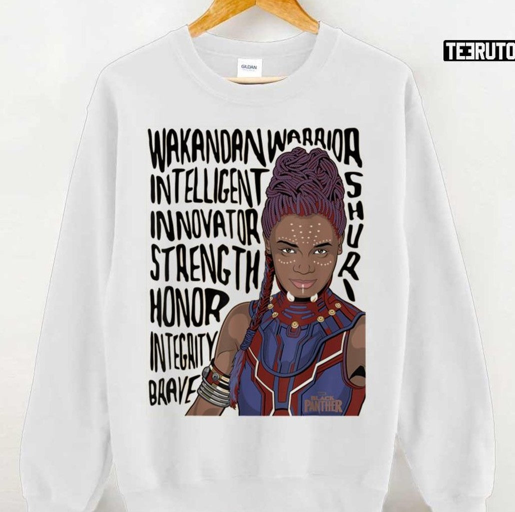 Panther Blackzz Shuri Word Art Graphic T Unisex Sweatshirt - T-Shirt, Sweatshirt, Hoodie
