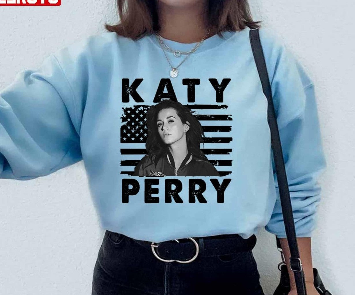 Retro American Flag Katy Perry Music Unisex Sweatshirt - T-Shirt, Sweatshirt, Hoodie