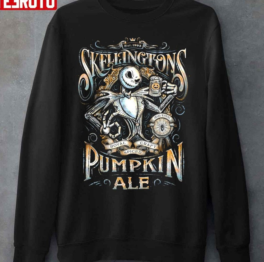 Pumpkin Ale Nightmare Before Christmas Skellingtons Unisex Sweatshirt - T-Shirt, Sweatshirt, Hoodie