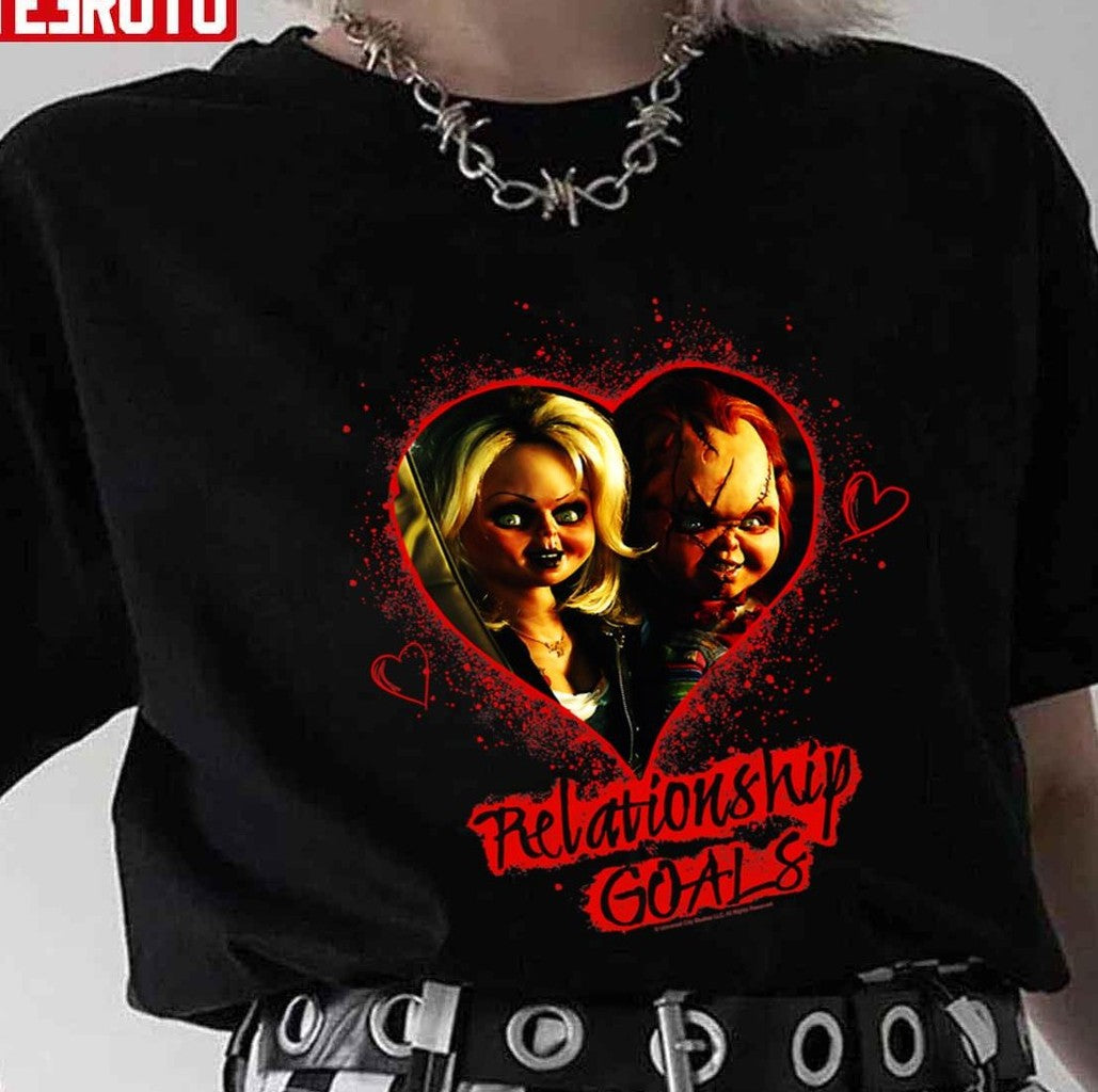 Relationship Goals Child's Play Chucky And Tiffany Unisex T-shirt - T-Shirt, Sweatshirt, Hoodie