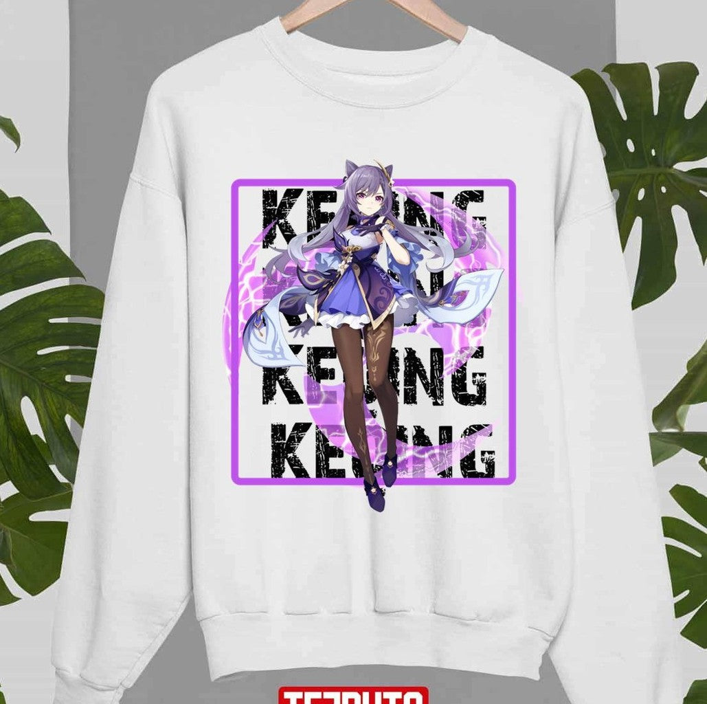 Pretty Girl Keqing Genshin Impact Unisex Sweatshirt - T-Shirt, Sweatshirt, Hoodie