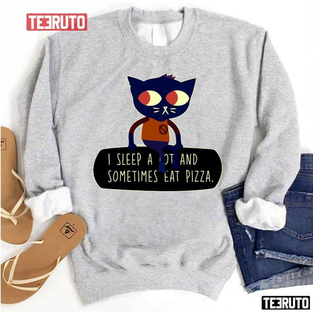 Night In The Woods I Sleep A Lot And Sometimes Eat Pizza Mae Borowski Unisex Sweatshirt - T-Shirt, Sweatshirt, Hoodie