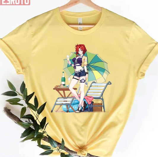 Anime Art Sandy Beach Honkai Impact 3rd Unisex T-Shirt - T-Shirt, Sweatshirt, Hoodie