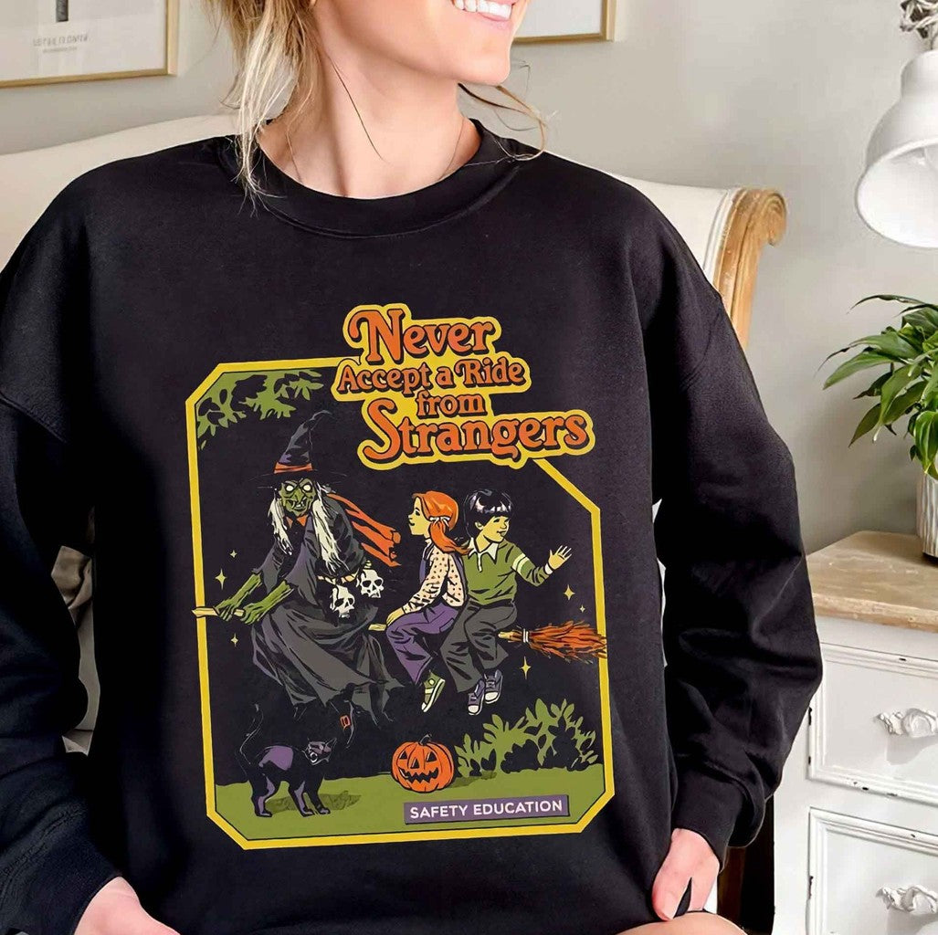 Never Accept The Ride From Stranger 90s Halloween Retro Halloween Unisex T-Shirt - T-Shirt, Sweatshirt, Hoodie