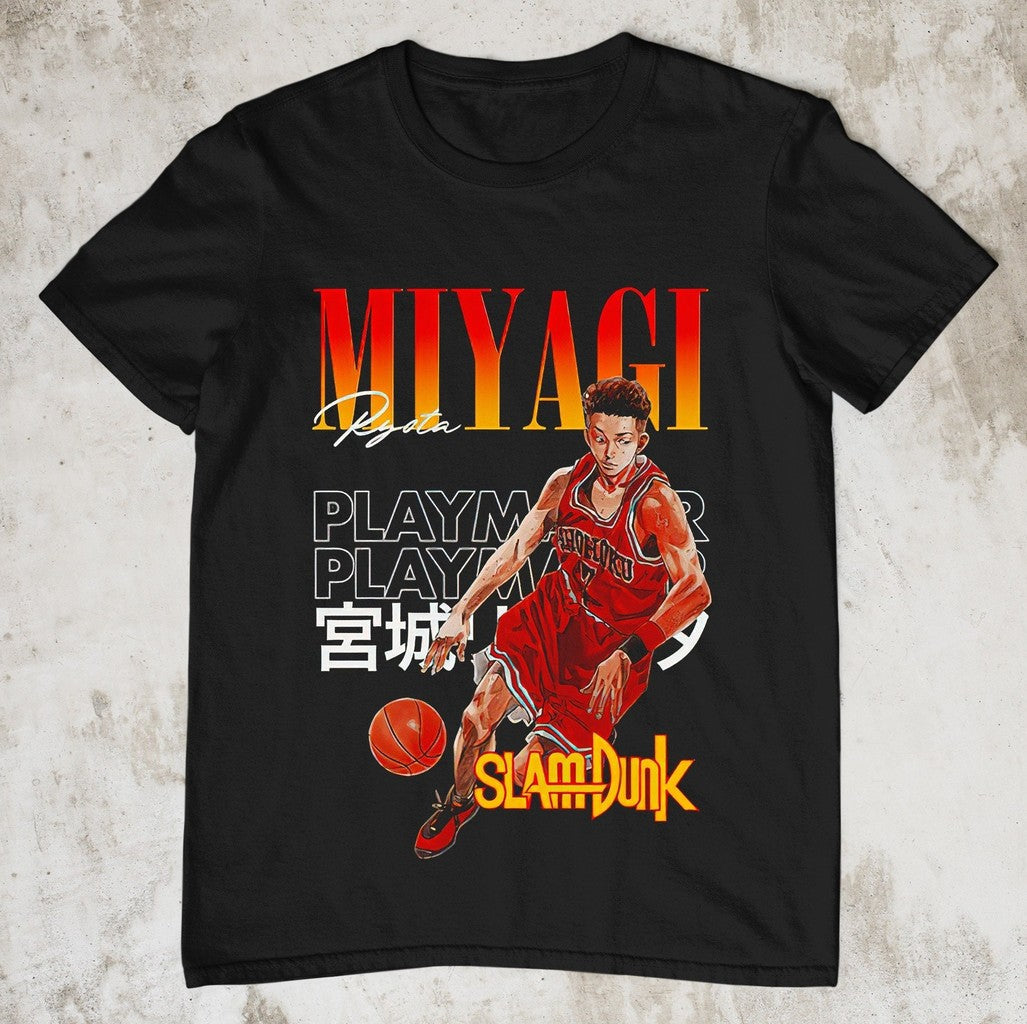 Ryota Miyagi Slam Dunk Slam Dunk Hanamichi Homage Anime Bootleg Slam Dunk Homage Vintage 90s Anime Unisex T-Shirt - T-Shirt, Sweatshirt, Hoodie