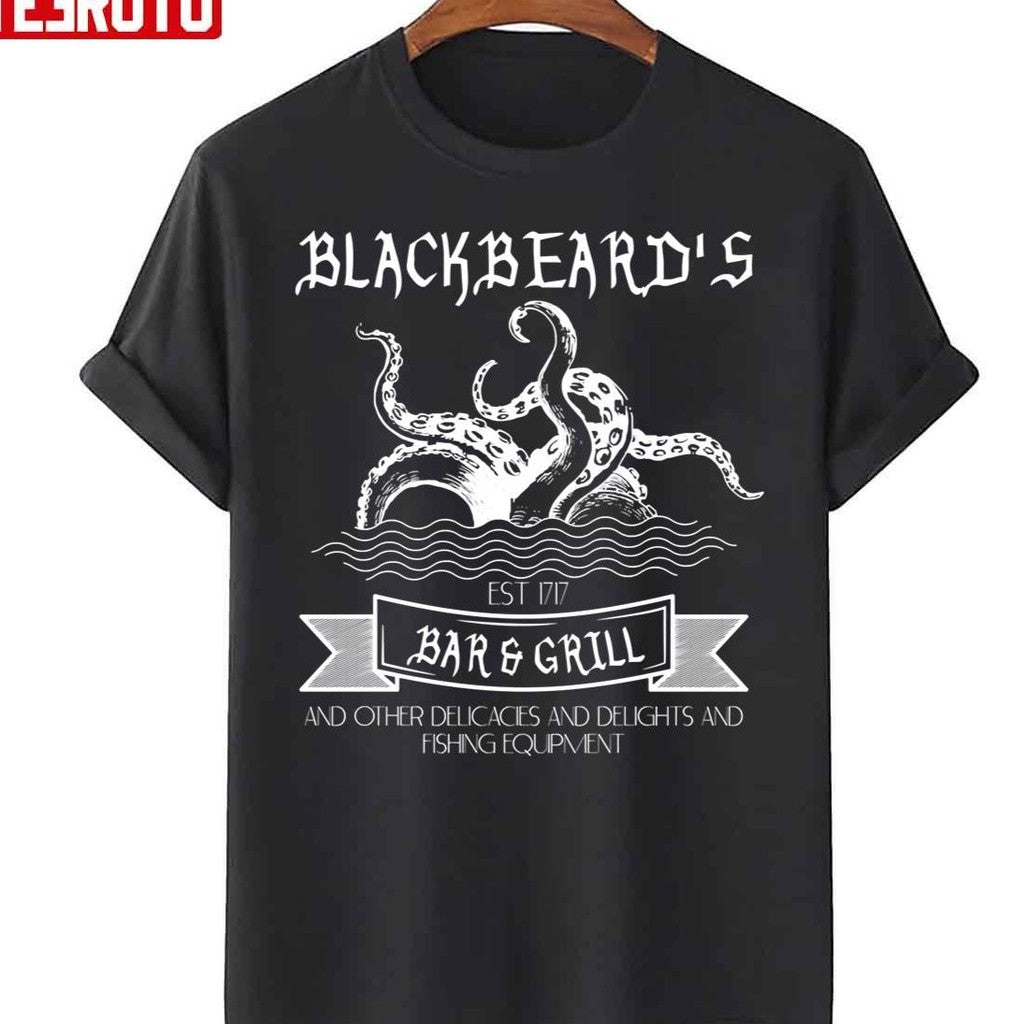 Octopus Blackbeard's Bar And Grill Unisex T-Shirt - T-Shirt, Sweatshirt, Hoodie