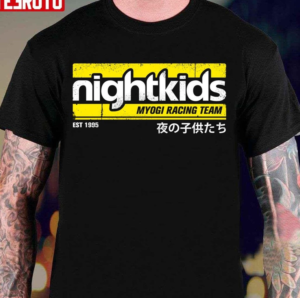 Nightkids Tee White Initial D Unisex T-Shirt - T-Shirt, Sweatshirt, Hoodie