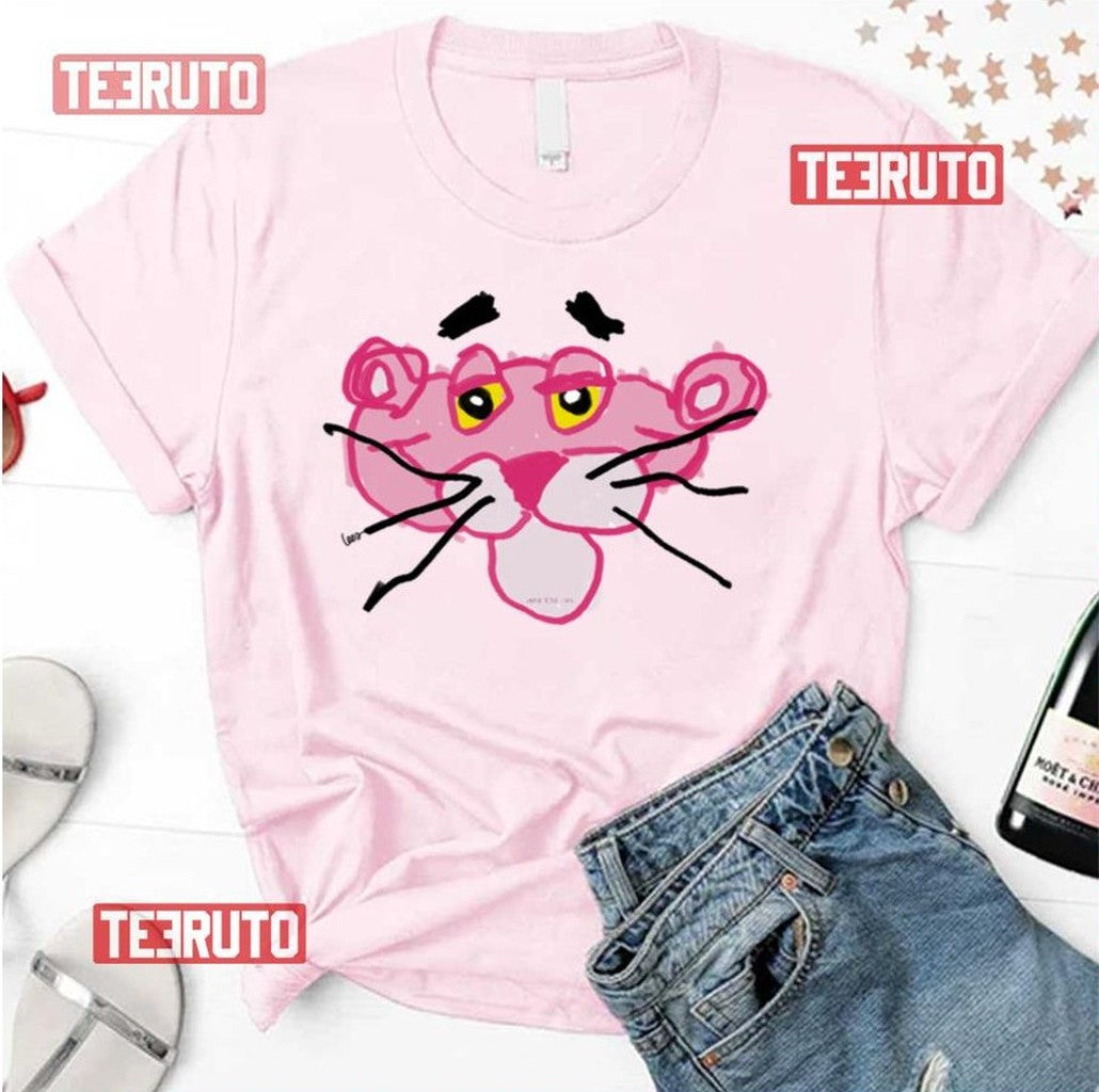 Pink Panther Fanart Face Unisex T-Shirt - T-Shirt, Sweatshirt, Hoodie