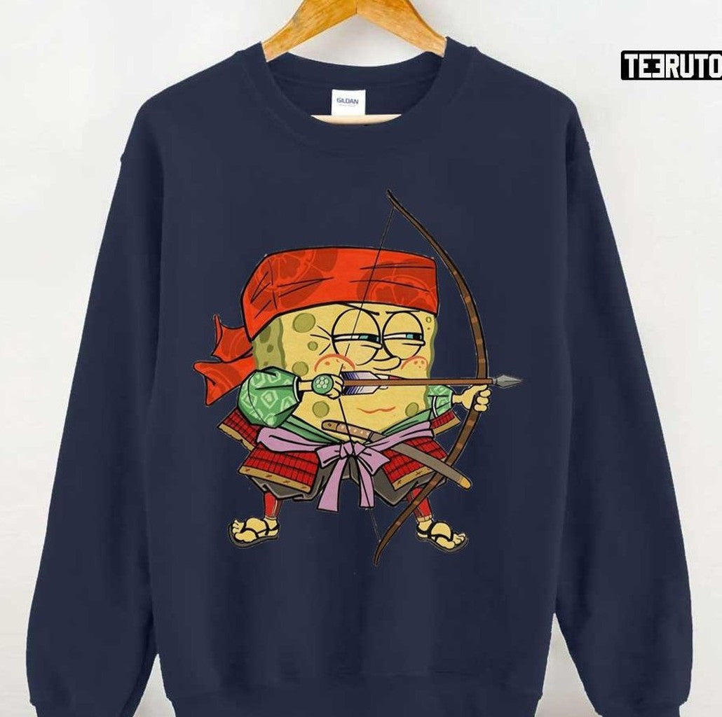 Samurai Spongebob And Arrow Unisex Sweatshirt - T-Shirt, Sweatshirt, Hoodie