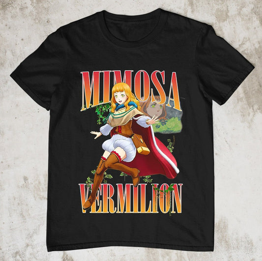 Anime Vintage 90s Black Clover Mimosa Vermillion Black Clover Black Bulls Squad Anime Black Clover Homage Bootleg Unisex T-Shirt - T-Shirt, Sweatshirt, Hoodie