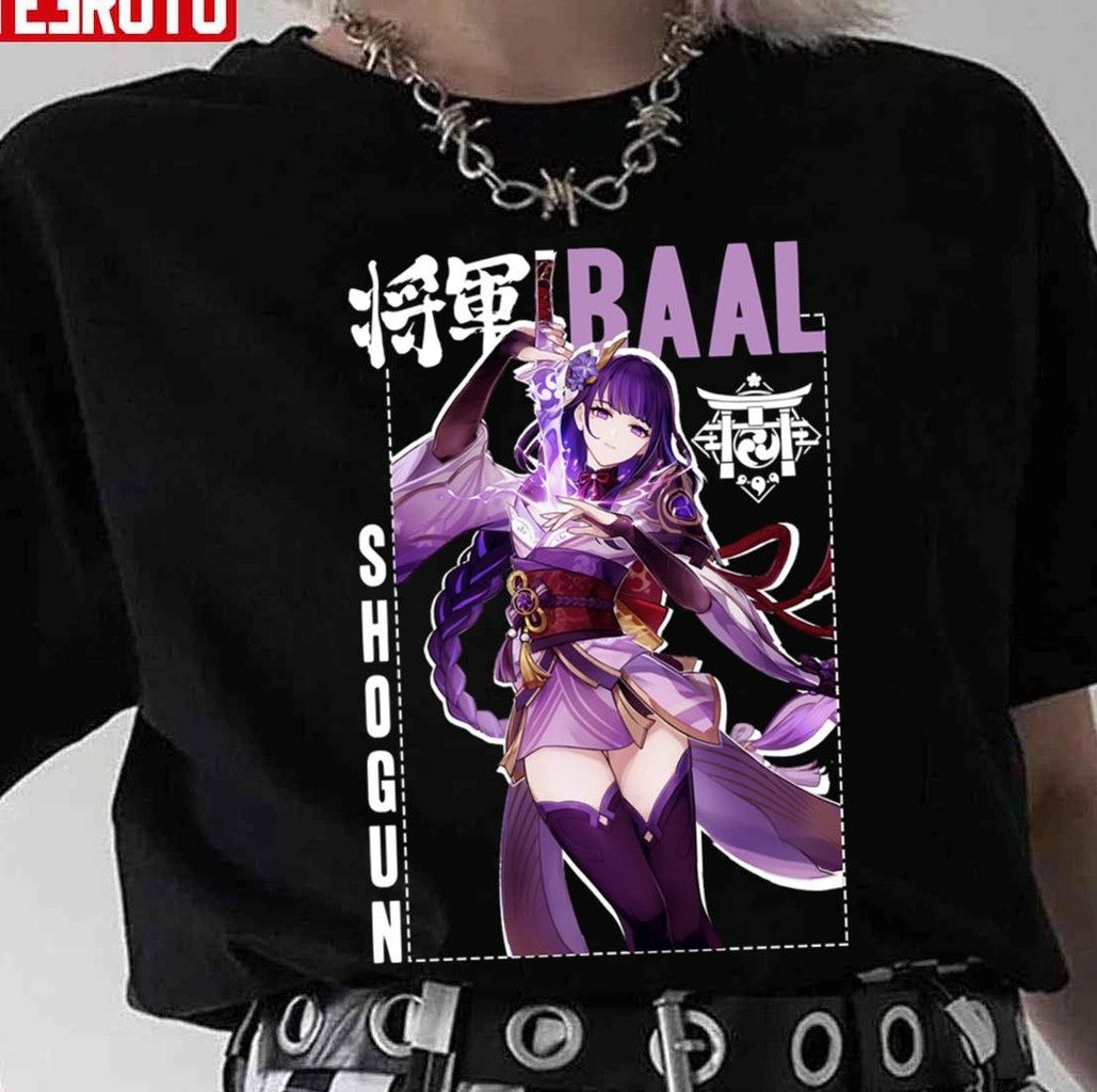 Raiden Shogun Baal New Character Genshin Impact Unisex T-Shirt - T-Shirt, Sweatshirt, Hoodie