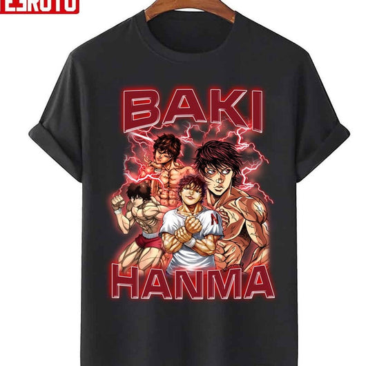 Anime Vintage Style Baki Hanma Baki The Grappler Unisex T-Shirt - T-Shirt, Sweatshirt, Hoodie