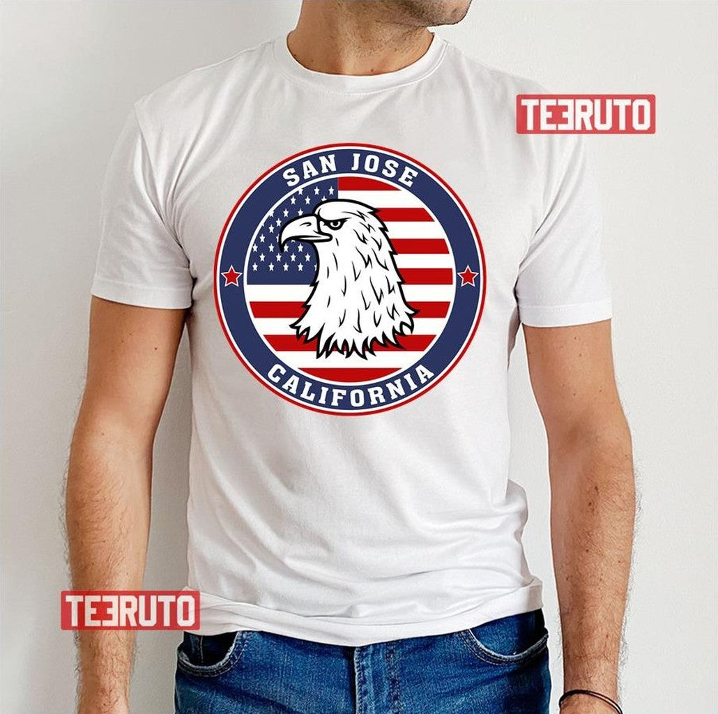 San Jose City California State Usa Flag Travel Souvenir Unisex T-Shirt - T-Shirt, Sweatshirt, Hoodie
