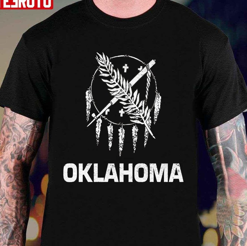 Oklahoma State Flag Insignia Ok Osage Shield Unisex T-Shirt - T-Shirt, Sweatshirt, Hoodie