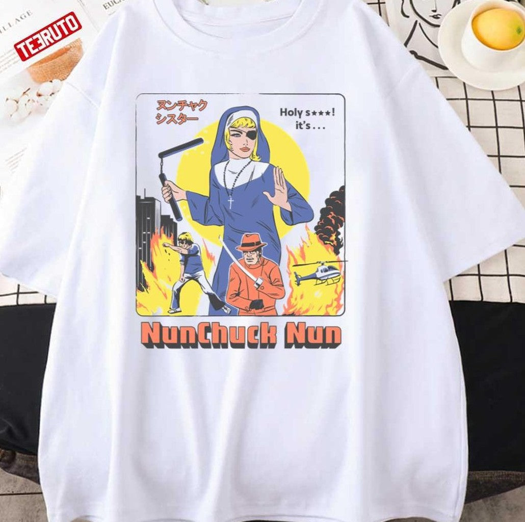 Nunchuck Nun Cool Art Unisex T-Shirt Unisex T-Shirt - T-Shirt, Sweatshirt, Hoodie