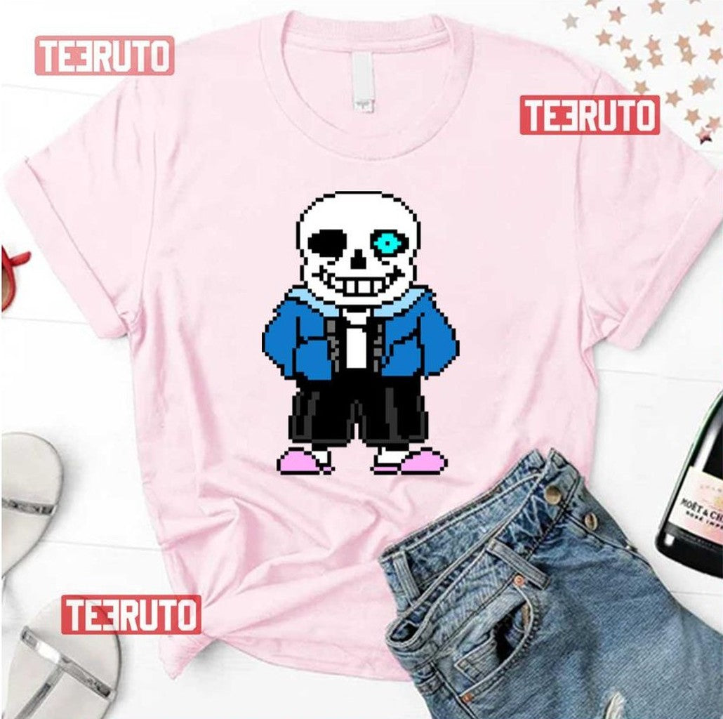 Sans From Undertale 8bit Design Unisex T-Shirt - T-Shirt, Sweatshirt, Hoodie