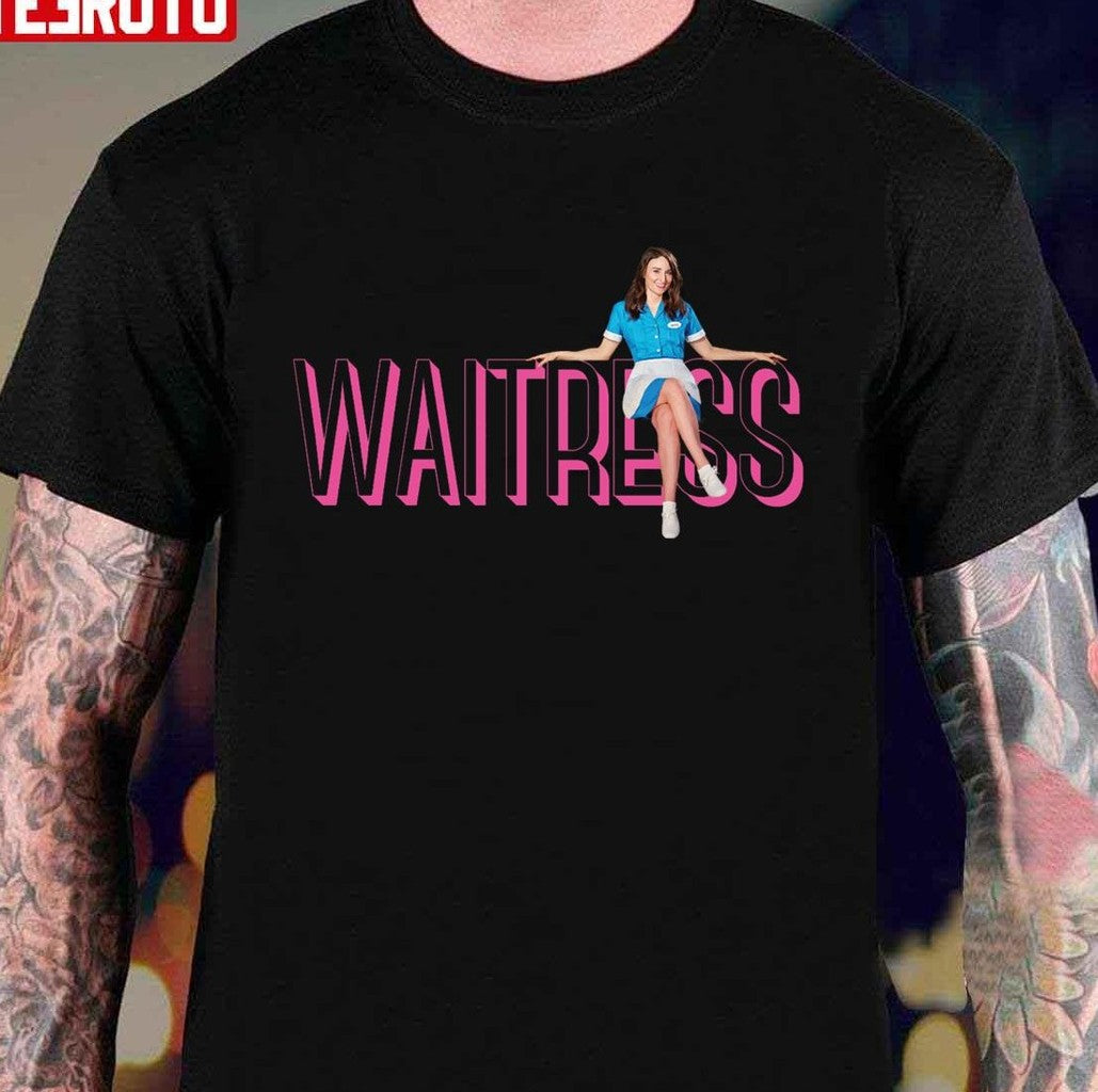 Sara Bareilles Sitting On Waitress The Musical Logo Broadway West End Unisex T-Shirt - T-Shirt, Sweatshirt, Hoodie