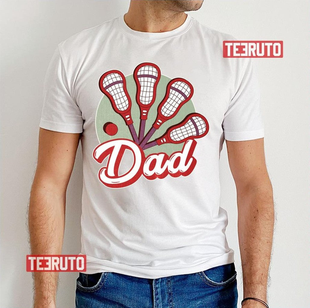 Retro Lacrosse Dad Father Vintage Lacrosse Unisex T-Shirt - T-Shirt, Sweatshirt, Hoodie