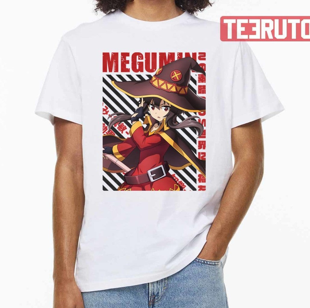 Shoulder-Length Dark Brown Hair Konosuba Megumin Female Charac Unisex T-shirt - T-Shirt, Sweatshirt, Hoodie