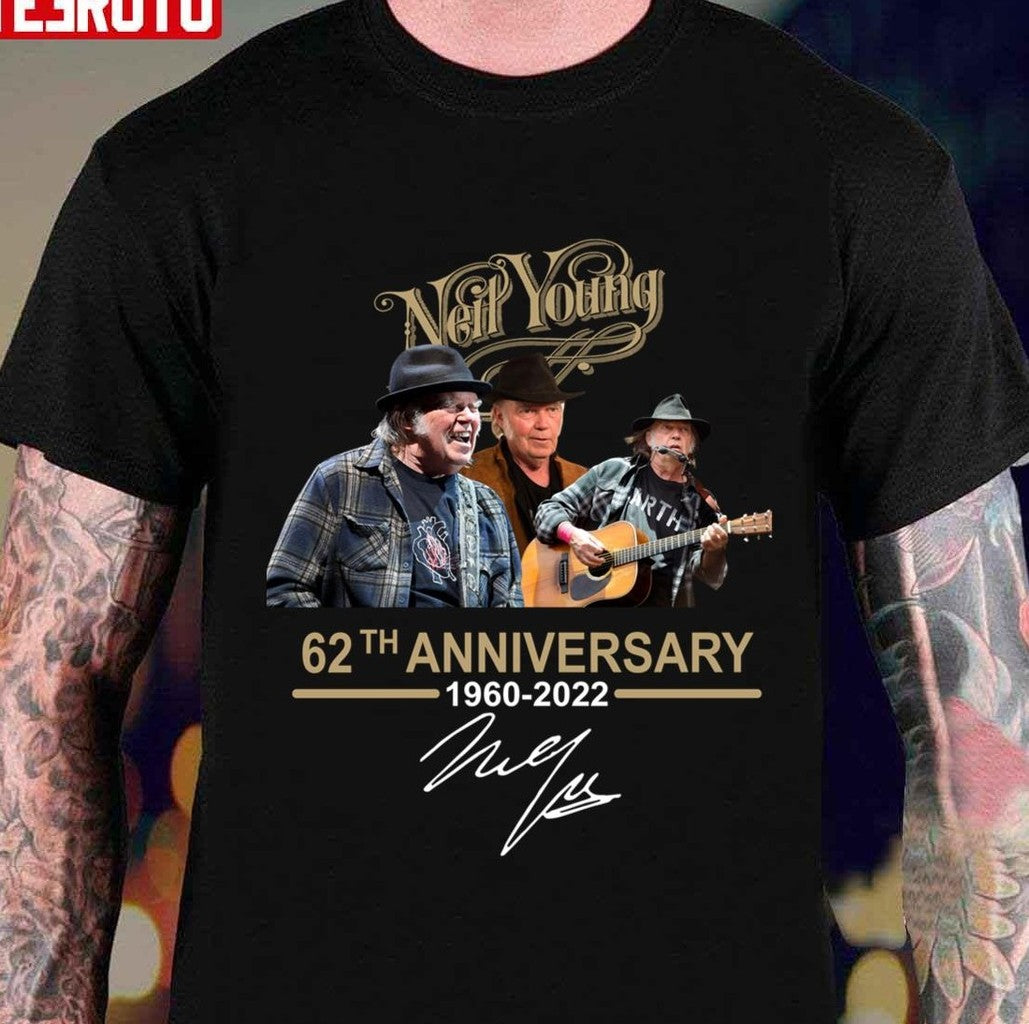 Neil Young 62th Anniversary 1960 2022 Unisex T-Shirt - T-Shirt, Sweatshirt, Hoodie