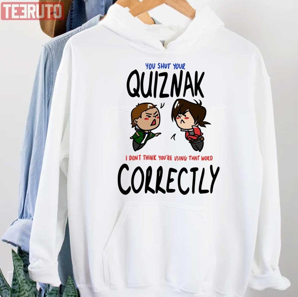Quiznak Correctly Cartoon Design Voltron Unisex Hoodie - T-Shirt, Sweatshirt, Hoodie