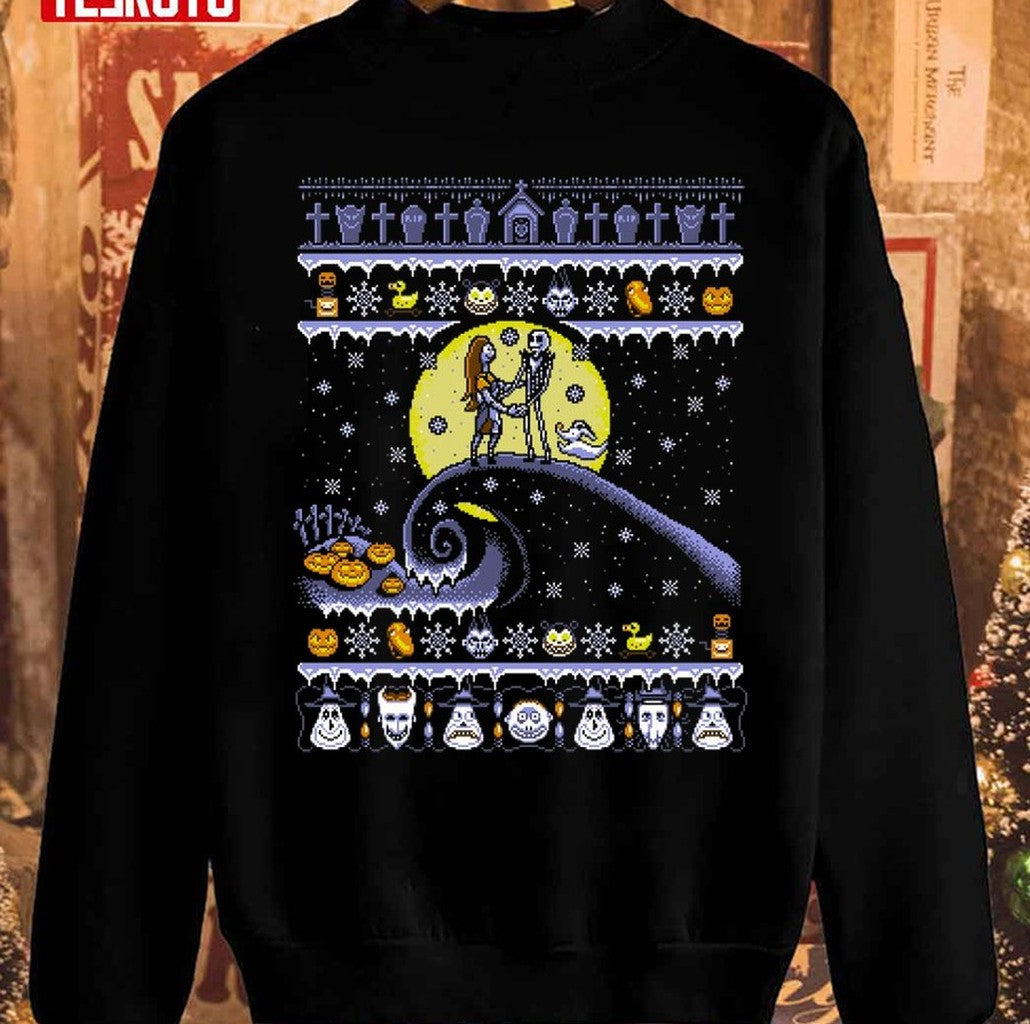 Romantic Nightmare Before Christmas Holidays Design Unisex Sweatshirt - T-Shirt, Sweatshirt, Hoodie