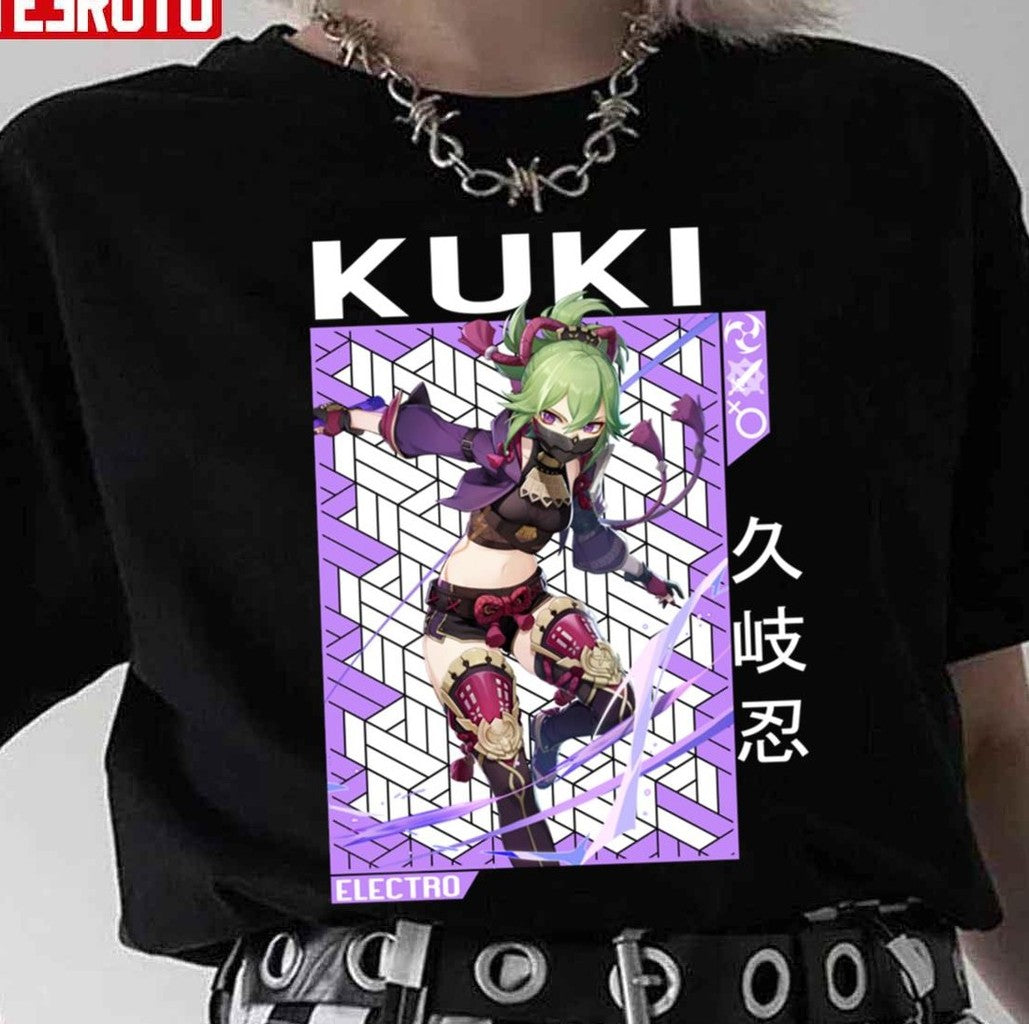Purple Design Kuki Shinobu Genshin Impact Unisex T-Shirt - T-Shirt, Sweatshirt, Hoodie