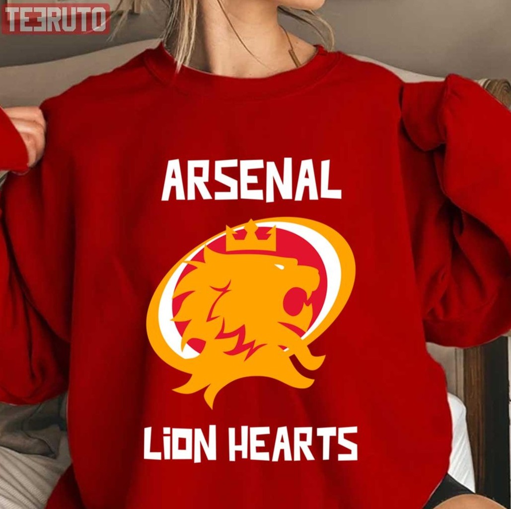 Arsenal Lion Hearts Unisex Sweatshirt - T-Shirt, Sweatshirt, Hoodie