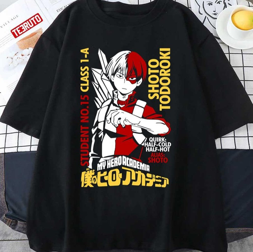 Shoto Todoroki Half-cold Half-hot My hero Academia Boku No Hero Academia Unisex T-shirt - T-Shirt, Sweatshirt, Hoodie