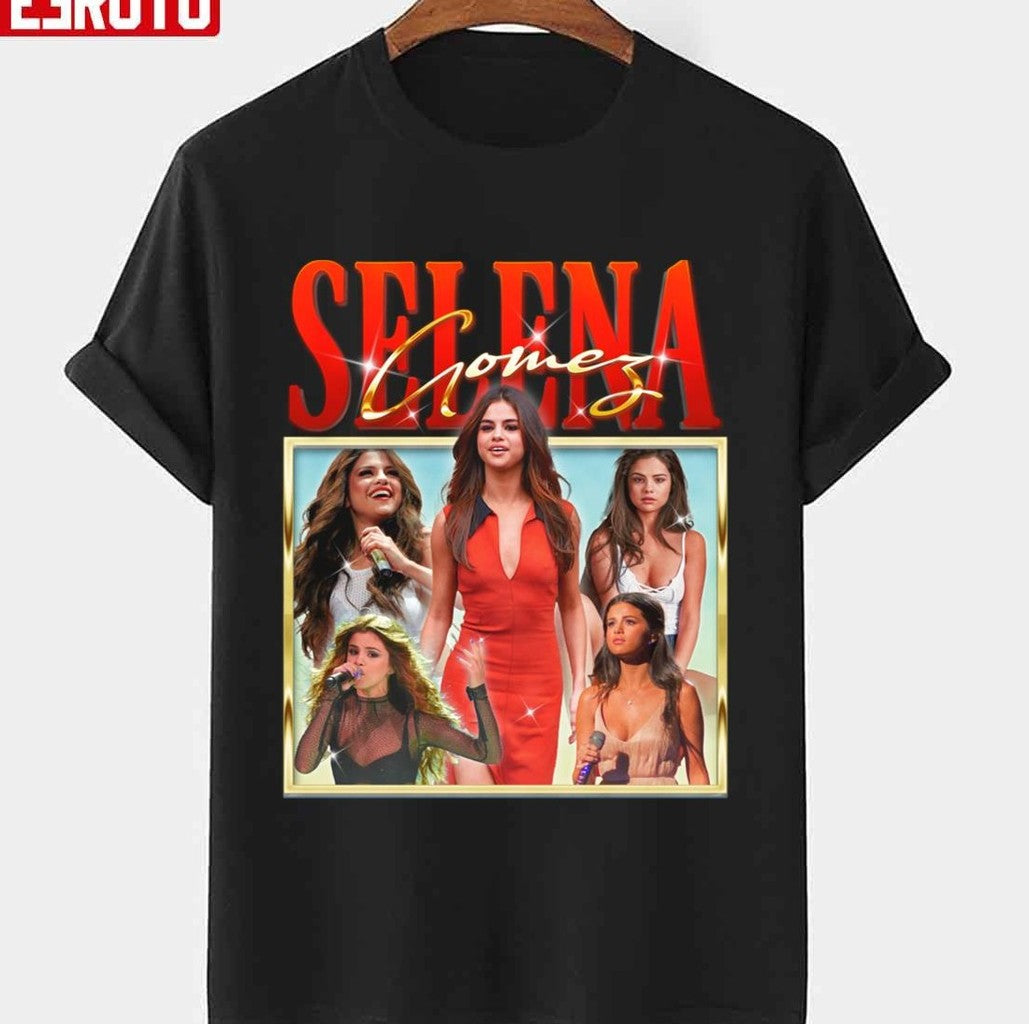 Selena Gomez Vintage Hompage Retro 90s Music Unisex T-shirt - T-Shirt, Sweatshirt, Hoodie