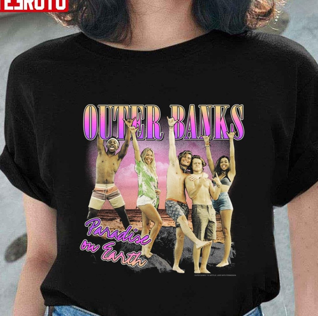 Paradise On Earth Outer Banks Group Shot Vintage Unisex T-Shirt - T-Shirt, Sweatshirt, Hoodie