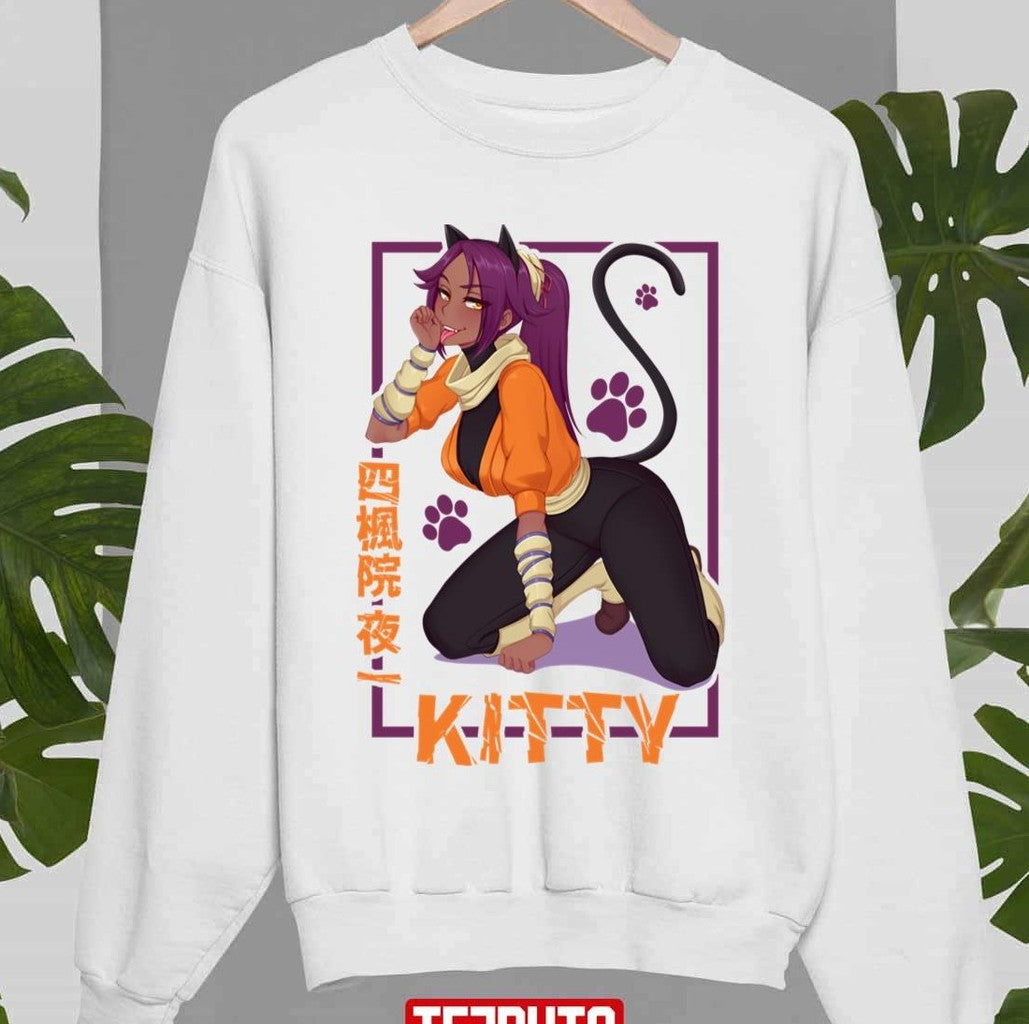 Shihouin Yoruichi Bleach Waifu Kitty Yoruichi Cute Unisex Sweatshirt - T-Shirt, Sweatshirt, Hoodie