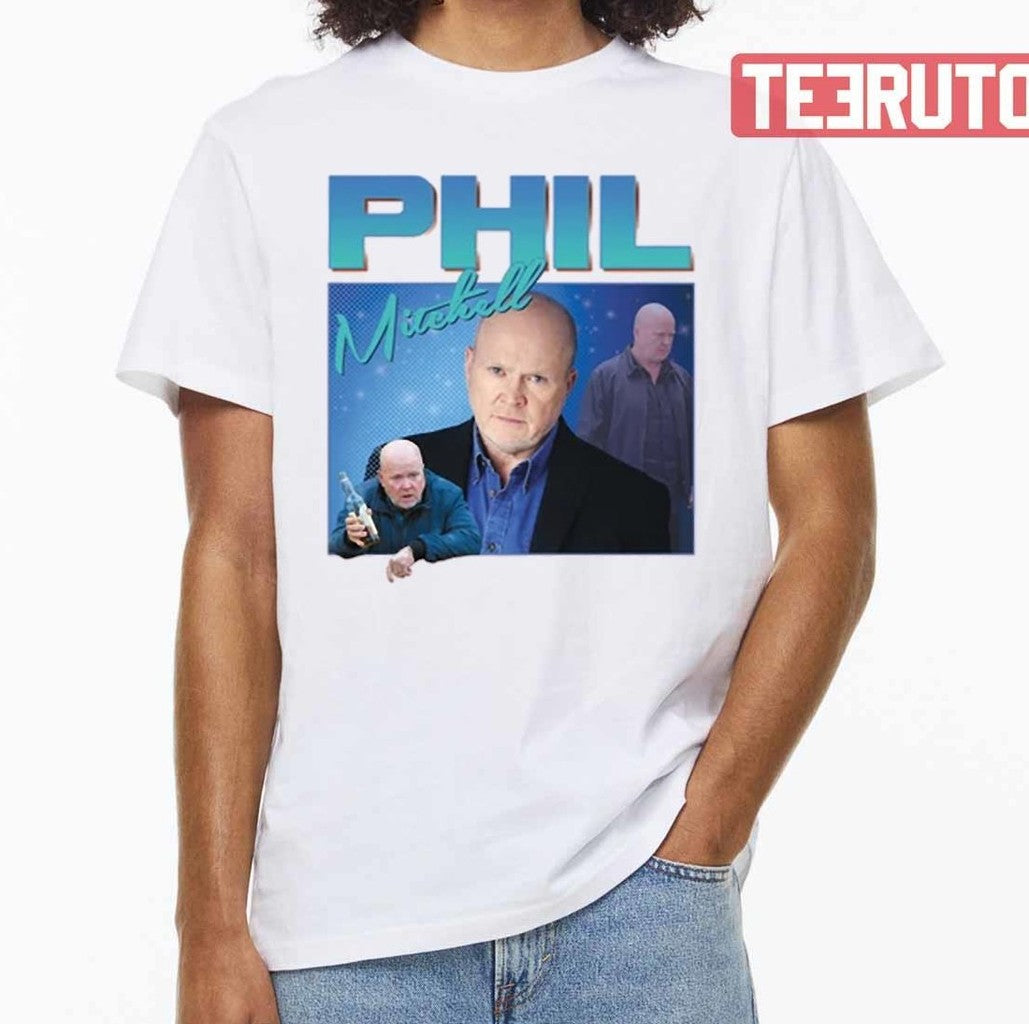 Phil Mitchell Homage Funny Uk Tribute Tv Fan 90s Legend Unisex T-shirt - T-Shirt, Sweatshirt, Hoodie